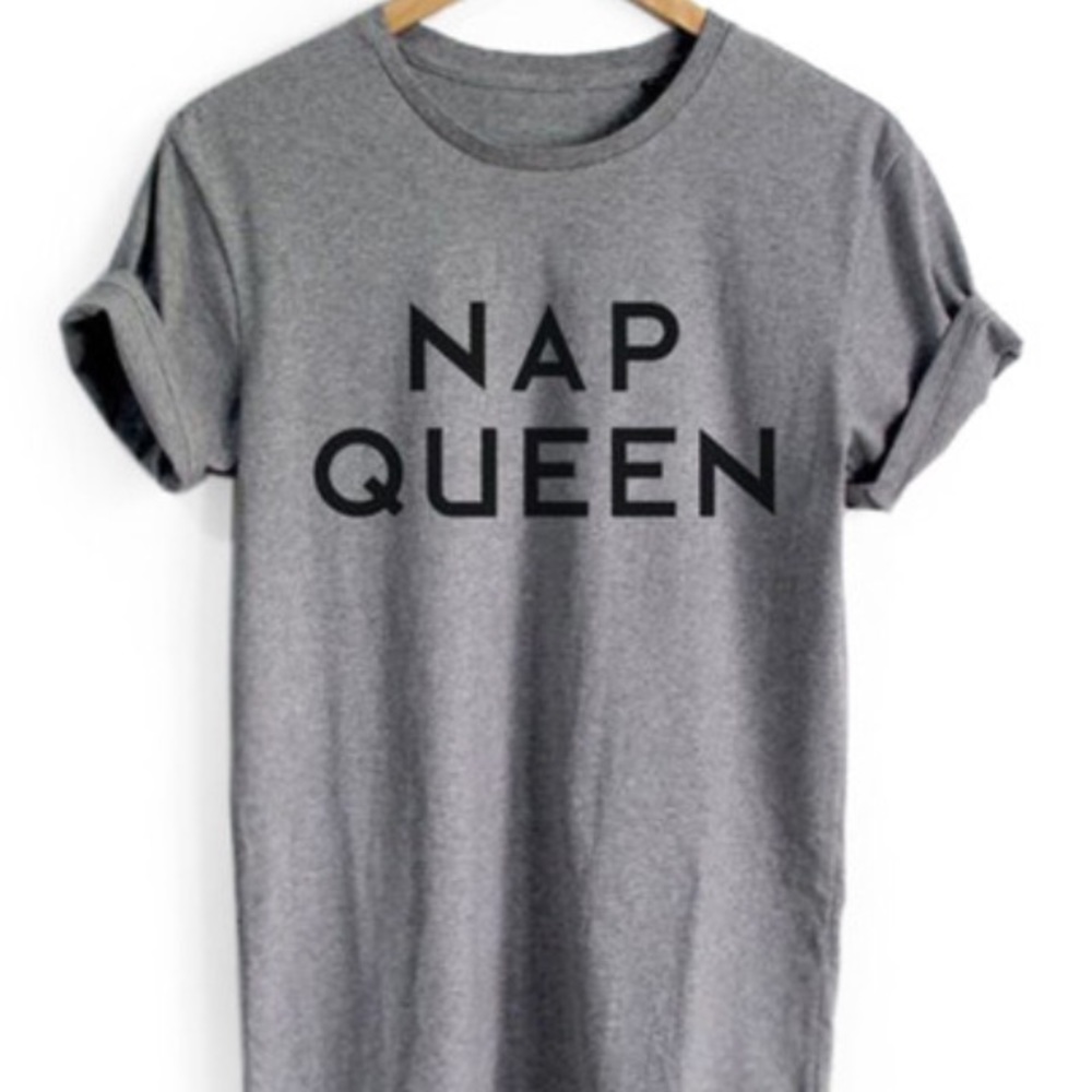 Slogan Print Cuffed T-Shirt